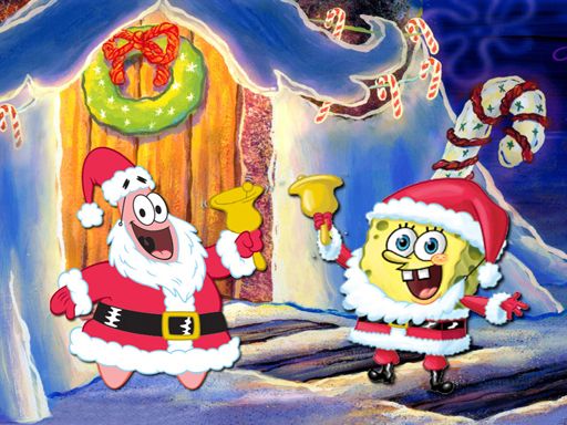 SpongeBob Christmas Jigsaw Puzzle - browser game screenshot