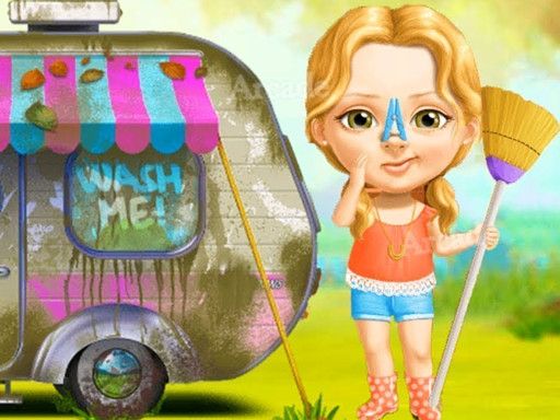 Sweet Girl Summer Camp - browser game screenshot