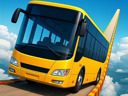 Sky Bus Mega Ramp Drive - browser game screenshot