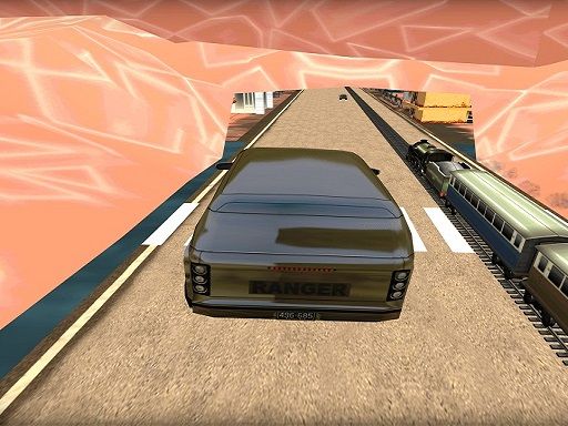 Train vs Super Car Racing Game - browser game screenshot