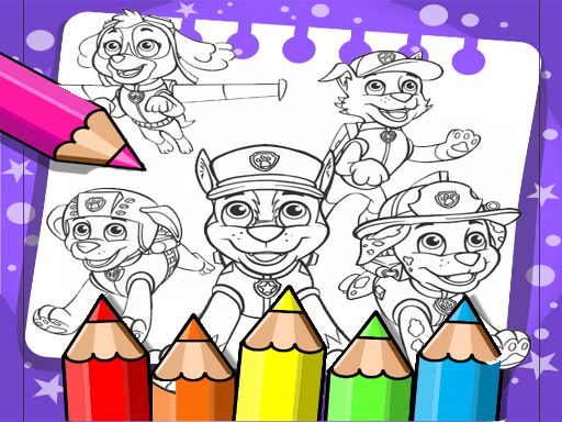 Paw Patrol Coloring Book - browser game screenshot