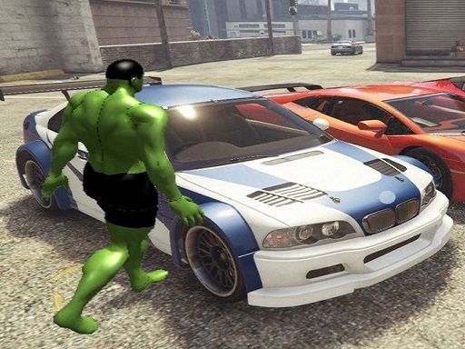 Chained Car vs Hulk Game - browser game screenshot