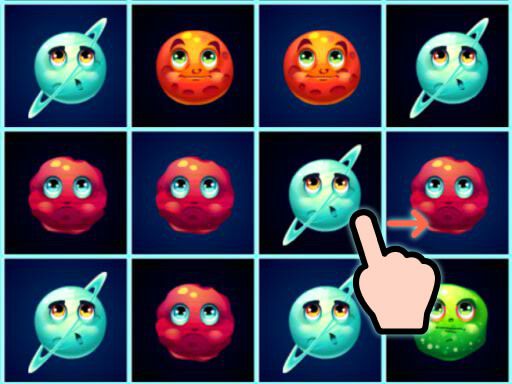 Planets Match 3 Planets Match 3 - browser game screenshot