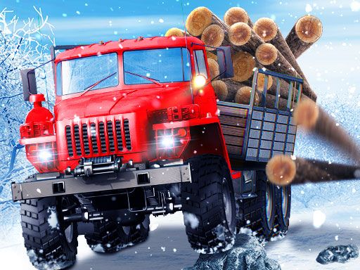 Truck Driver Snowy Roads - browser game screenshot