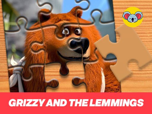 Grizzy and the lemmings Jigsaw Puzzle Planet - browser game screenshot