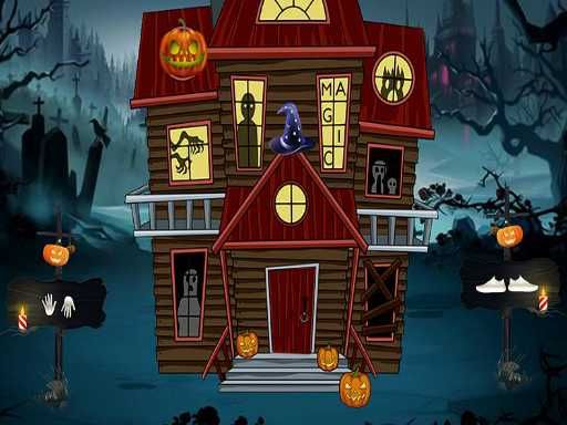 Halloween Magic Lady Escape - browser game screenshot