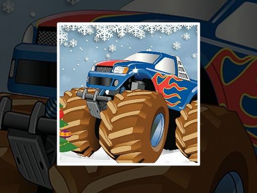 Winter Monster Truck Puzzles - browser game screenshot
