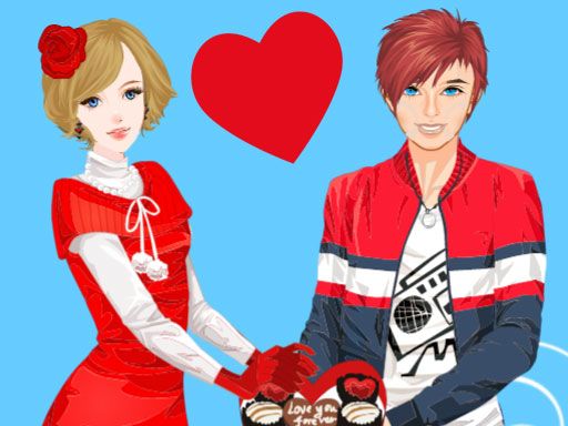 Valentines Day Dress Up - browser game screenshot