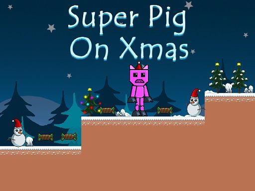 Super Pig on Xmas - browser game screenshot