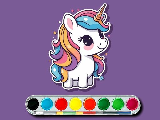 Unicorn Coloring Challenge - browser game screenshot