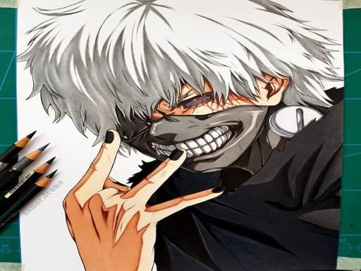 anime coloring book tokyo ghoul Play online - browser game screenshot