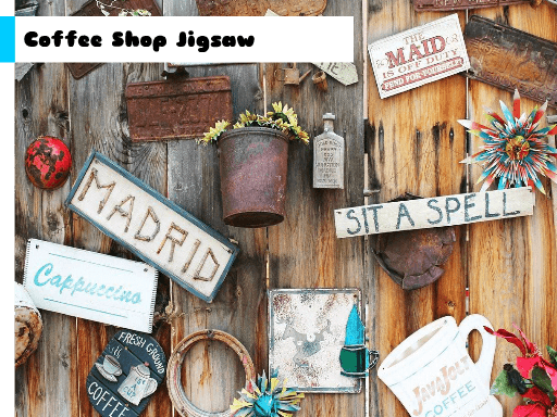 Coffee Shop Jigsaw - browser game screenshot