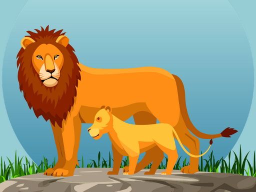 Wild Animals and Their Babies - browser game screenshot