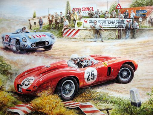 Painting Vintage Cars Jigsaw Puzzle - browser game screenshot