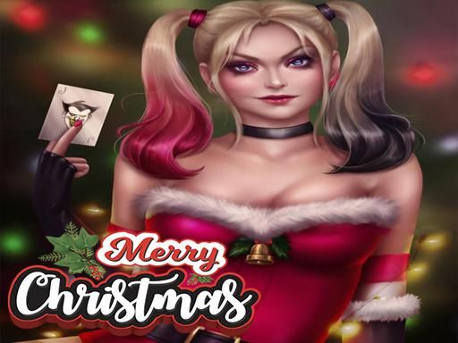 Harley Quinn Christmas Sweater Dress Up - browser game screenshot