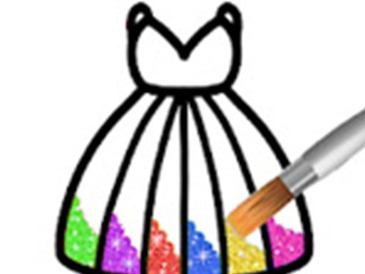 Princess Glitter Coloring - For Kids - browser game screenshot