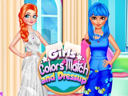 Girls Colour Match and Dress up - browser game screenshot