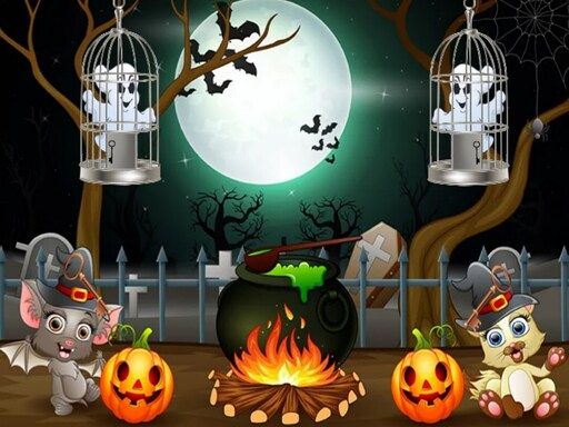 Halloween Twin Ghosts Rescue - browser game screenshot