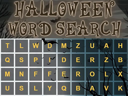 Halloween Word Search - browser game screenshot