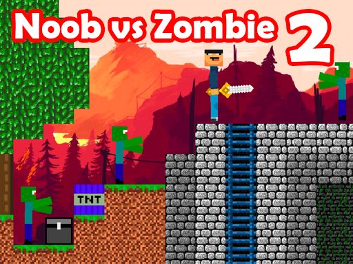 Noob vs Zombie 2 - browser game screenshot