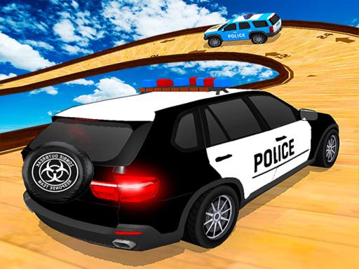 Police Prado Car Stunt Ramp Car Racing Game 3D - browser game screenshot