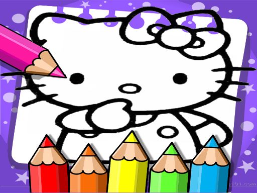 Hello Kitty Coloring Book Hello Kitty Coloring Book - browser game screenshot