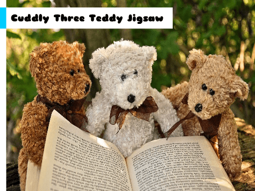 Cuddly Three Teddy Jigsaw - browser game screenshot