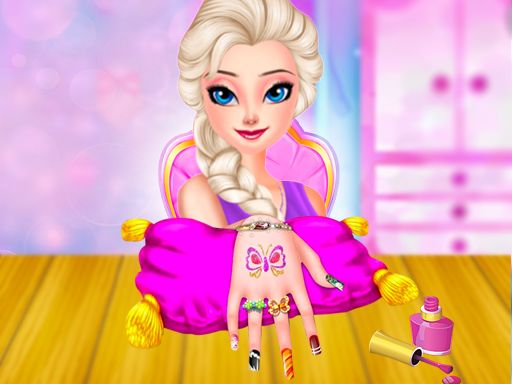 Ice Queen Princess Nails Salon - browser game screenshot