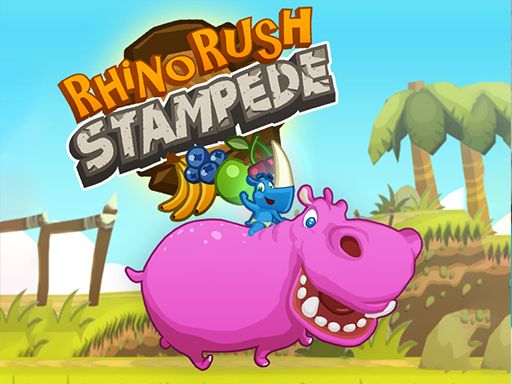 Rhino Rush Stampede - browser game screenshot