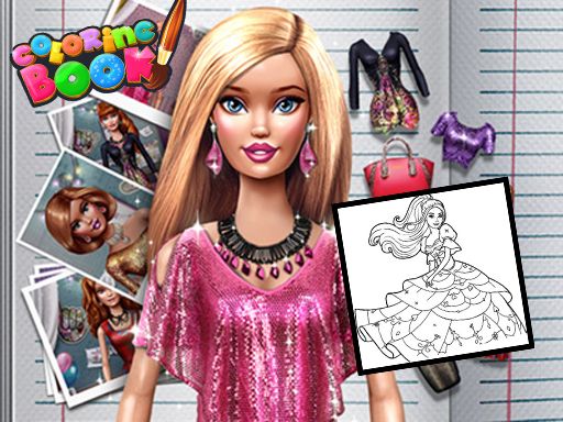 Coloring Book for Barbie Coloring Book for Barbie - browser game screenshot