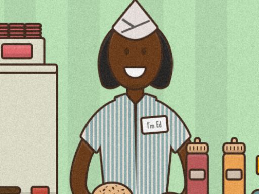 Ed's burger shop - browser game screenshot