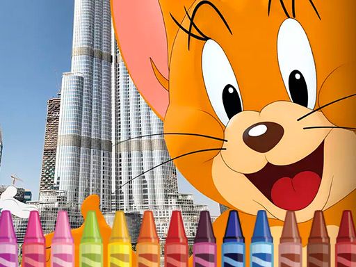 Tom and Jerry Coloring - browser game screenshot