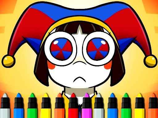 Digital Circus Coloring Adventure - browser game screenshot