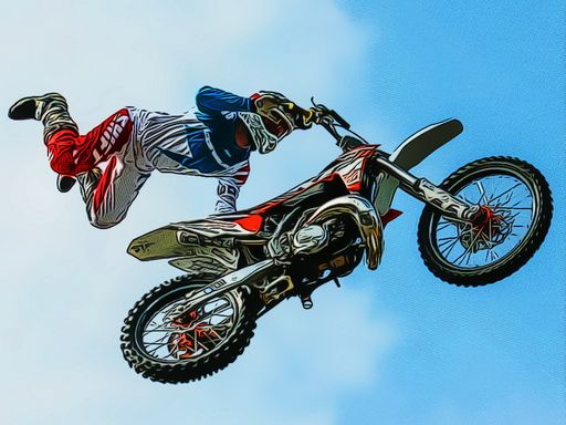Dirt Bike Stunts Puzzle Dirt Bike Stunts Puzzle - browser game screenshot