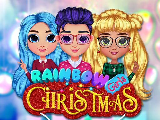 Rainbow Girls Christmas Party - browser game screenshot