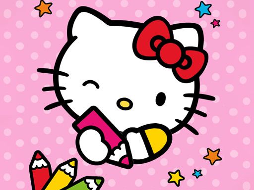Color By Number With Hello Kitty - browser game screenshot