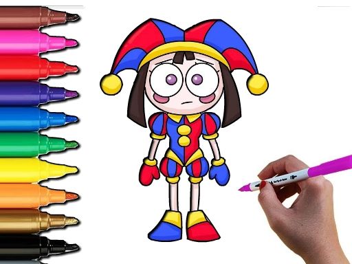 Pomni Coloring Time - browser game screenshot