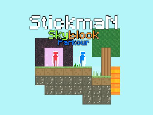 Stickman Skyblock Parkour - browser game screenshot