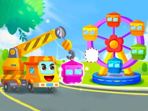 Little Panda Truck Team - browser game screenshot