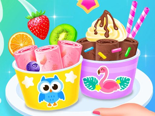 Baby Taylor Ice Cream Roll Fun - browser game screenshot