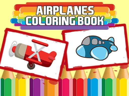 Airplanes Coloring Book - browser game screenshot
