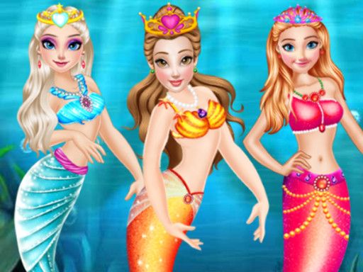 Princess Mermaid Style Dress Up - browser game screenshot