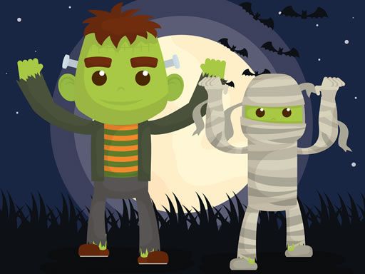 Vampires And Frankenstein Coloring - browser game screenshot