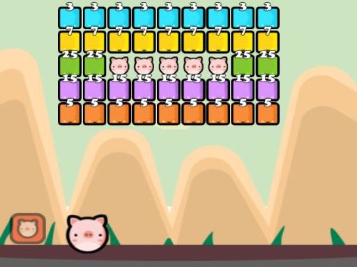 Pigs vs Blocks Pigs vs Blocks - browser game screenshot