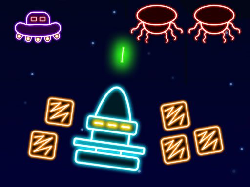 Neon Invaders - browser game screenshot