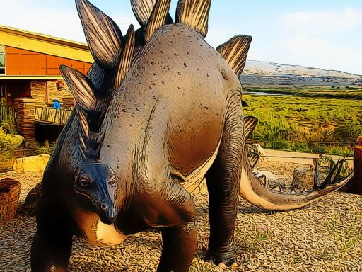 Stegosaurus Dinosaur Jigsaw - browser game screenshot