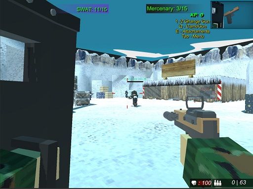 Blocky Combat Swat 2 - browser game screenshot