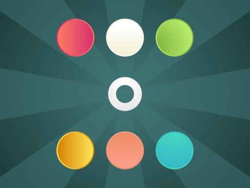 Two Rows Colors Game - browser game screenshot