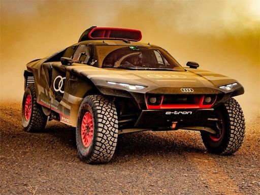 Audi RS Q Dakar Rally Puzzle - browser game screenshot