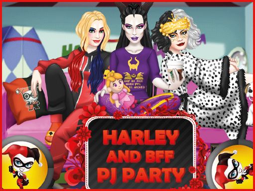 Dress Up Game: Harley and BFF PJ Party - browser game screenshot